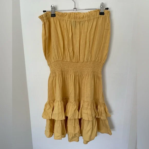 Yellow strapless Glassons dress - Picture 2 of 3